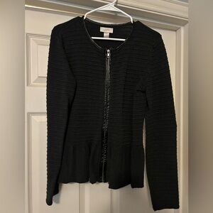 Charcoal Grey Peplum Loft Jacket